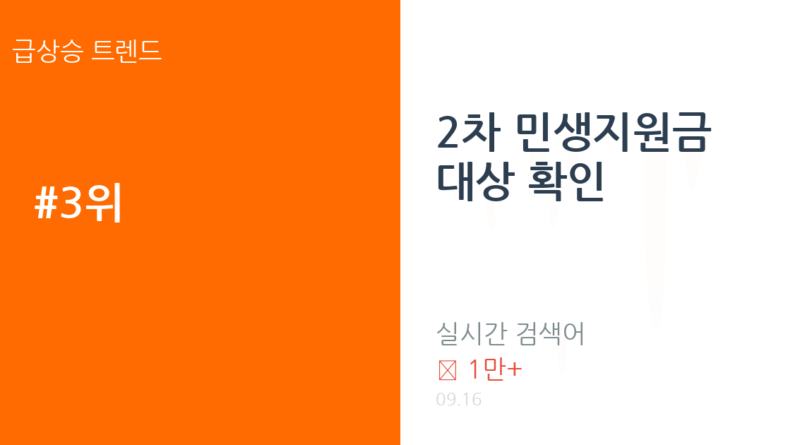 2차 민생지원금 대상 확인 트렌드 요약 thumbnail 카드뉴스