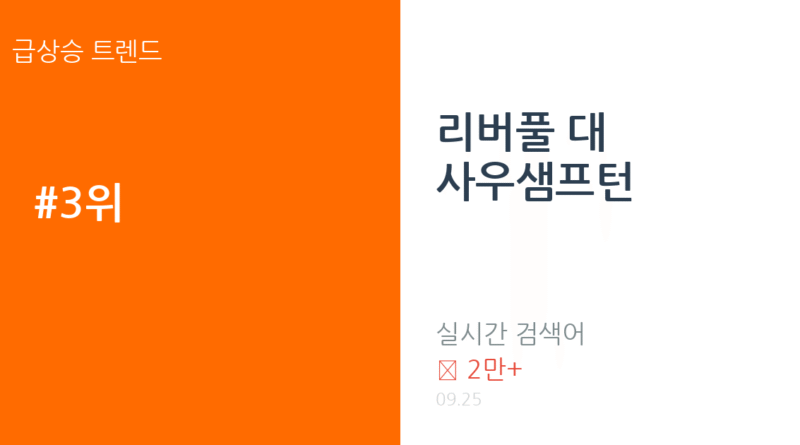 리버풀 대 사우샘프턴 트렌드 요약 thumbnail 카드뉴스