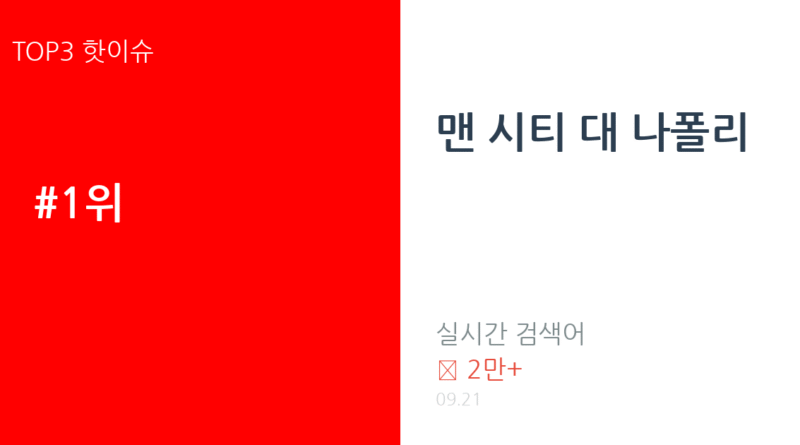 맨 시티 대 나폴리 트렌드 요약 thumbnail 카드뉴스