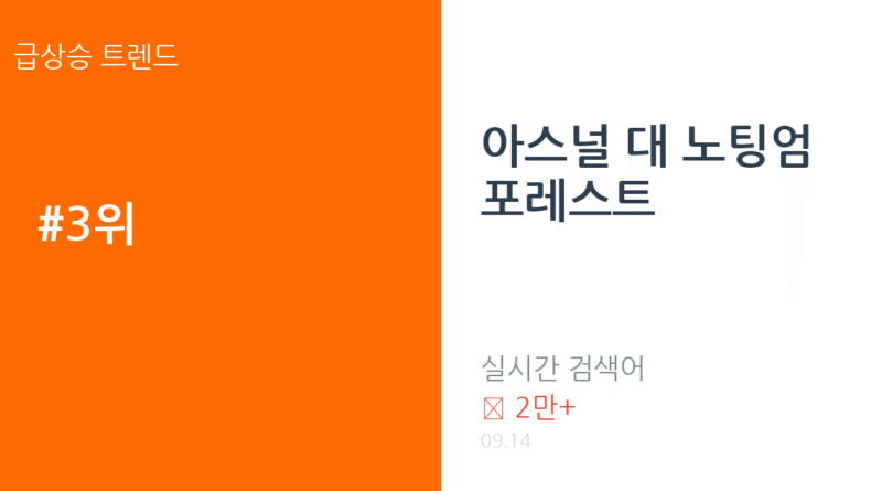 아스널 대 노팅엄 포레스트 트렌드 요약 thumbnail 카드뉴스