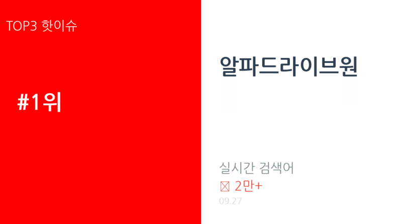 알파드라이브원 트렌드 요약 thumbnail 카드뉴스