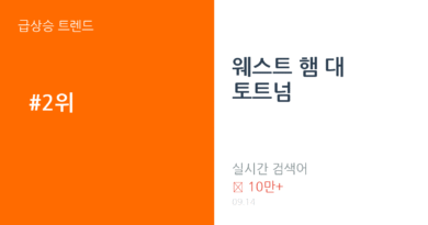 웨스트 햄 대 토트넘 트렌드 요약 thumbnail 카드뉴스