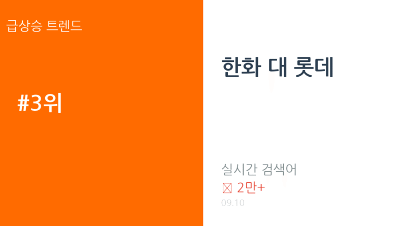 한화 대 롯데 트렌드 요약 thumbnail 카드뉴스