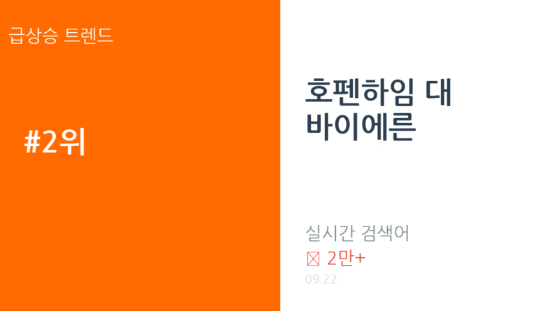 호펜하임 대 바이에른 트렌드 요약 thumbnail 카드뉴스