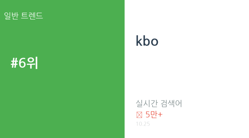 kbo 트렌드 요약 thumbnail 카드뉴스