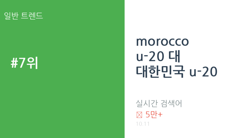 morocco u-20 대 대한민국 u-20 트렌드 요약 thumbnail 카드뉴스