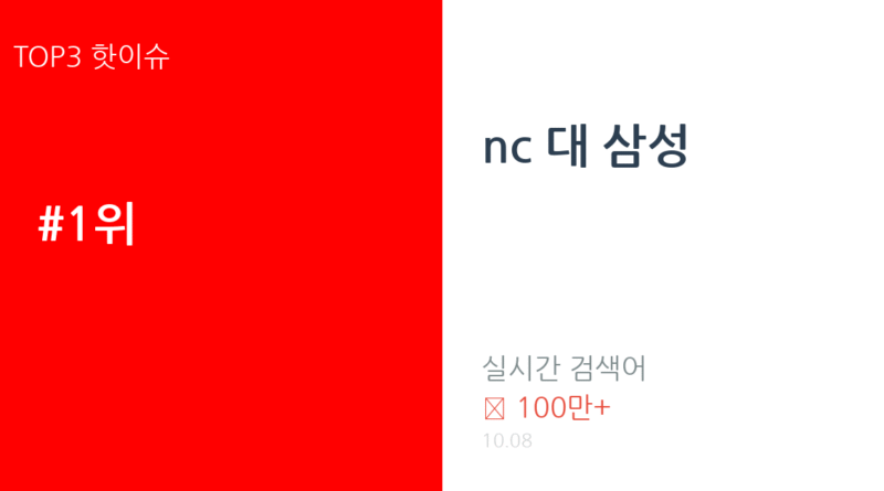 nc 대 삼성 트렌드 요약 thumbnail 카드뉴스