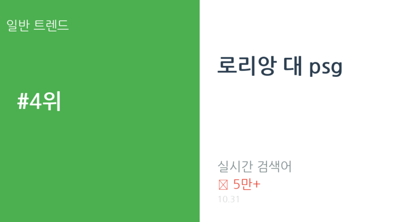 로리앙 대 psg 트렌드 요약 thumbnail 카드뉴스