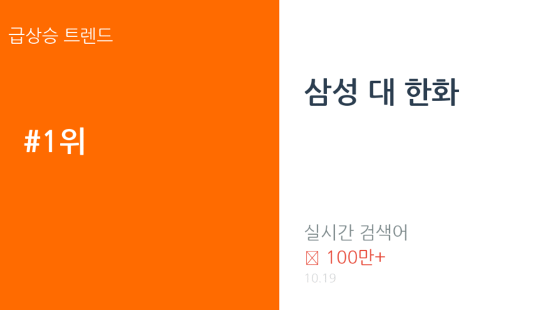 삼성 대 한화 트렌드 요약 thumbnail 카드뉴스